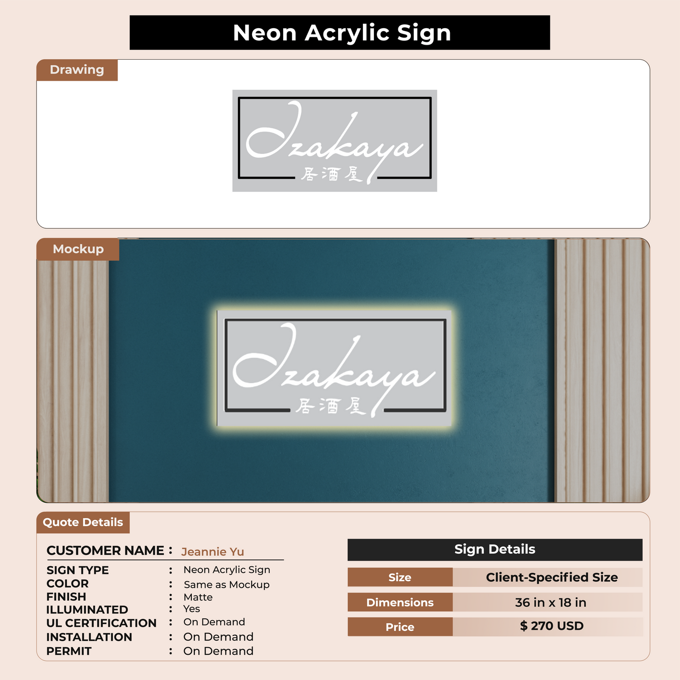 Custom Signs for Jeannie Yu