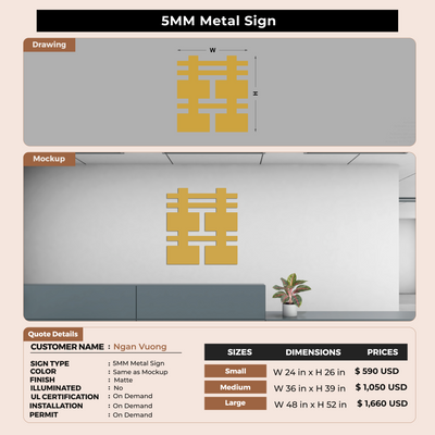 Custom Signs For Ngan Vuong
