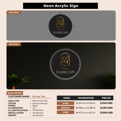 Custom Signs For Nhung Tran