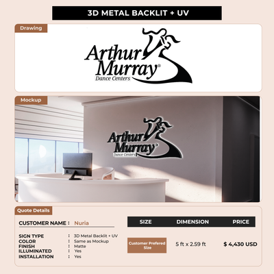 Business signage for Nuria