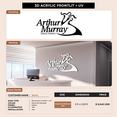 Business signage for Nuria