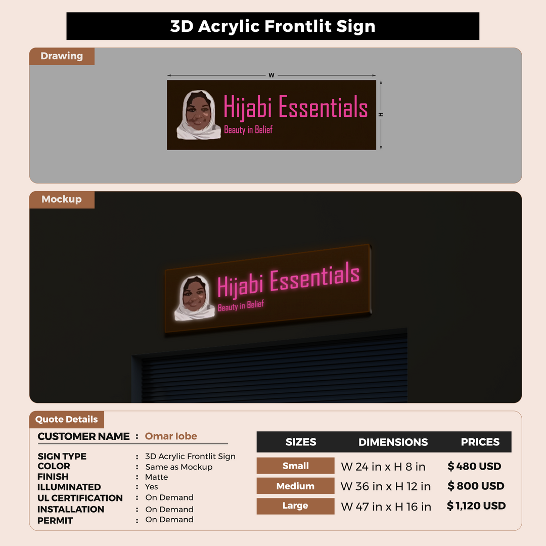 Custom Sign For Omar Iobe
