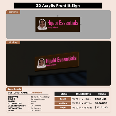 Custom Sign For Omar Iobe