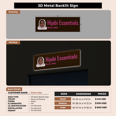 Custom Sign For Omar Iobe