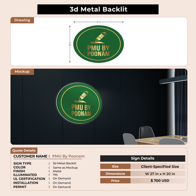 Business Signage for PMU By Poonam