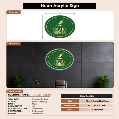 Business Signage for PMU By Poonam