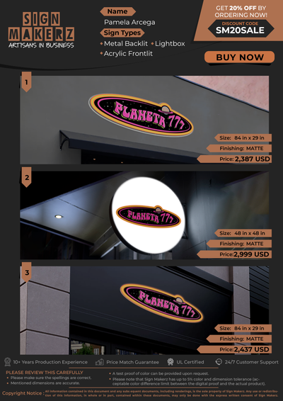 Business Signs for Pamela Arcega