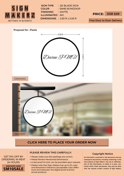 Business signage for Paola