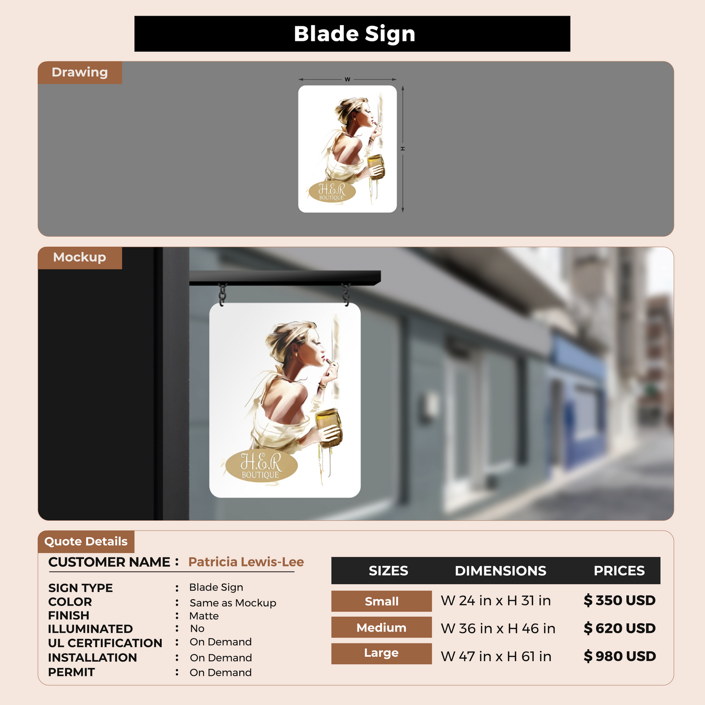 Blade Sign For Patricia Lewis-Lee