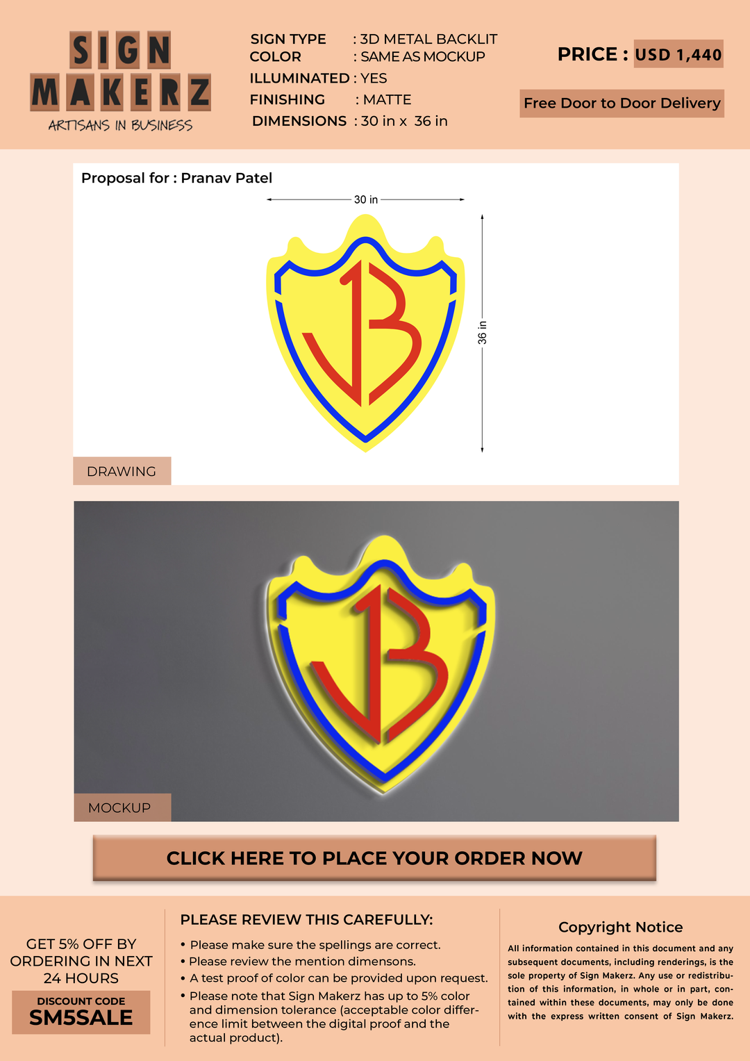 Business signage for Pranav Patel