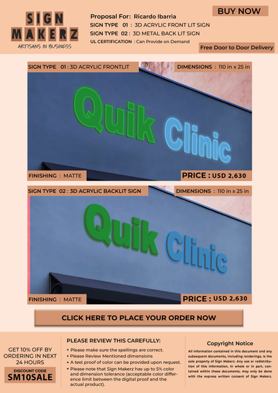 Custom Signs For Ricardo Ibarria