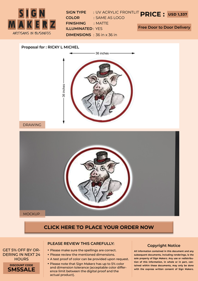 Business Signage for RICKY L MICHEL