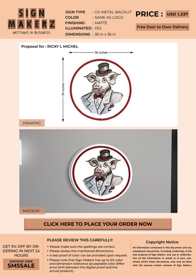 Business Signage for RICKY L MICHEL