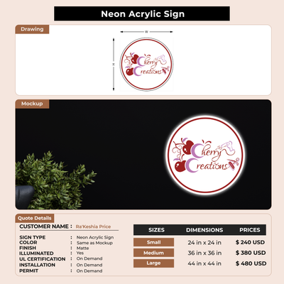 Business signage for Ra'Keshia Price