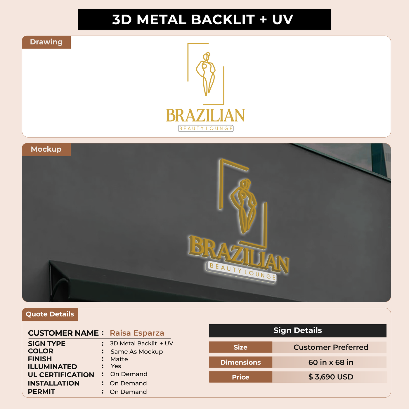 Custom Signs for Raisa Esparza