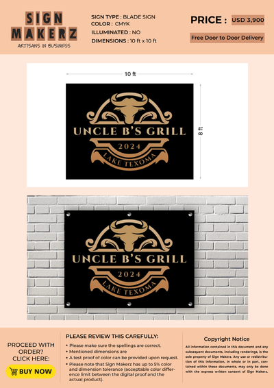 6 x Custom Signs for Rayna Burrow