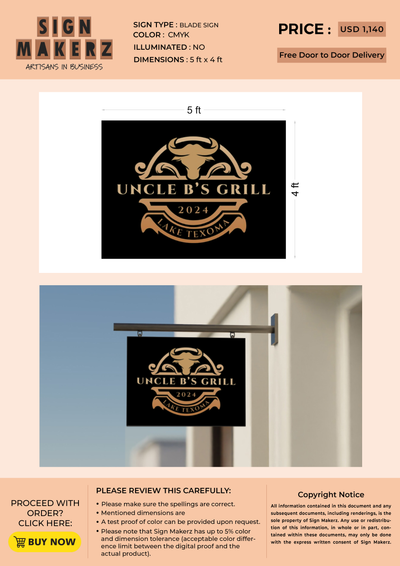 6 x Custom Signs for Rayna Burrow