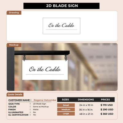 Custom Signs for Regena Halcombe