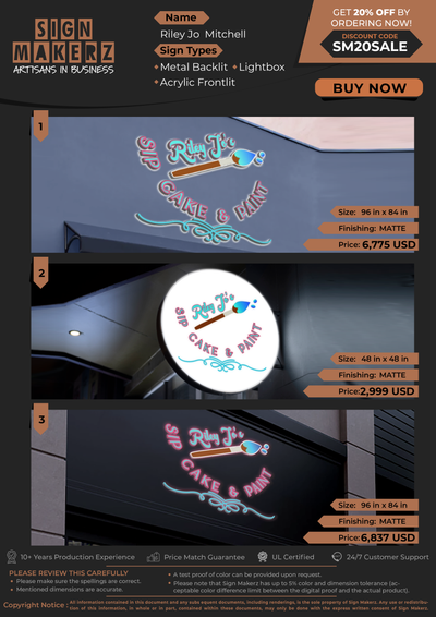 Business Signs for Riley Jo  Mitchell