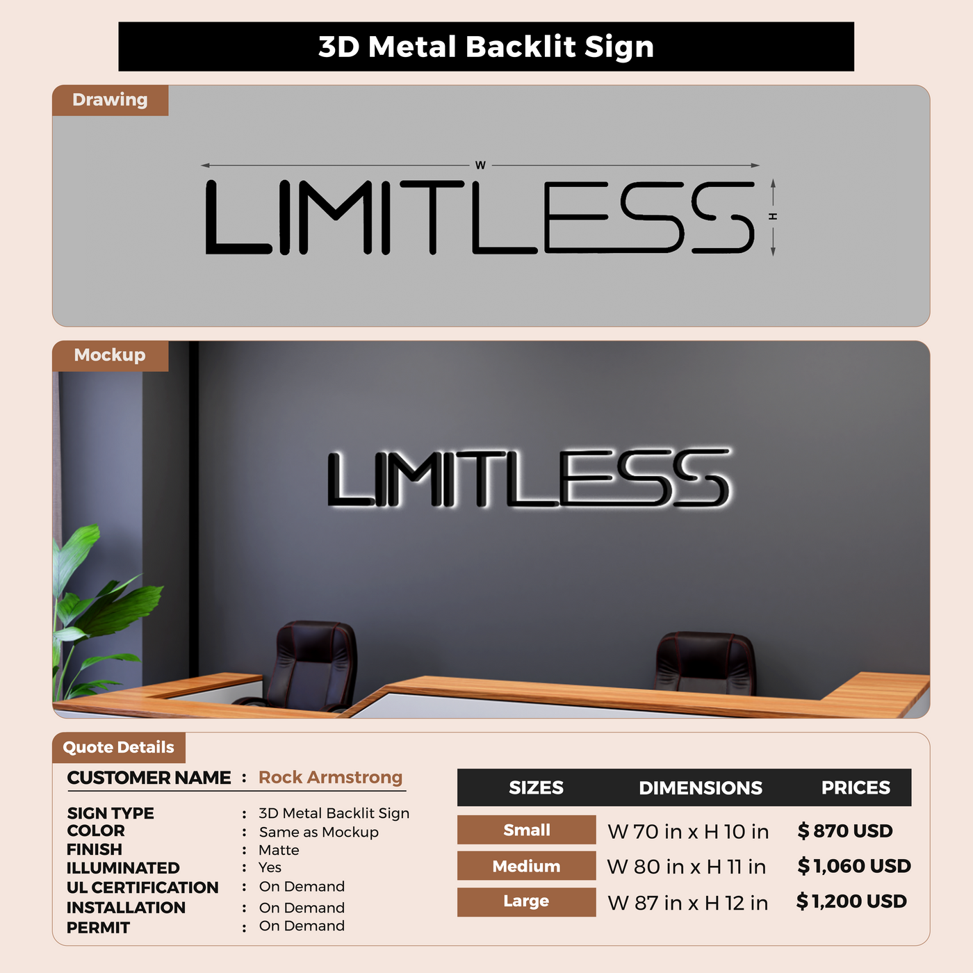 Custom Signs For Rock Armstrong