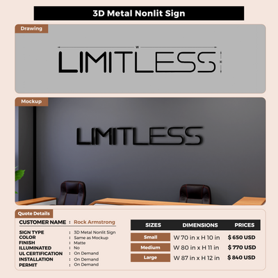 Custom Signs For Rock Armstrong