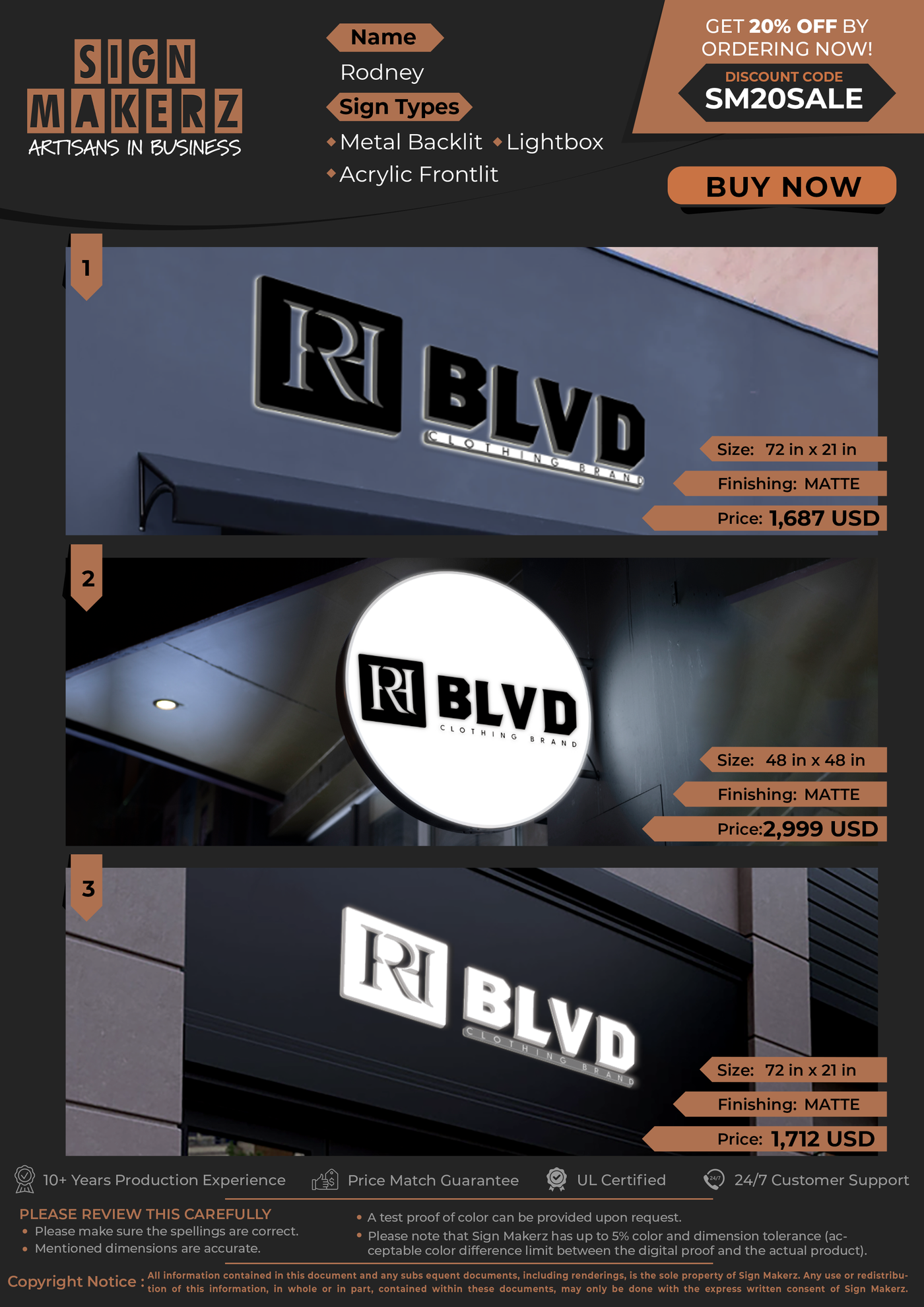 Business Signs for Rodney