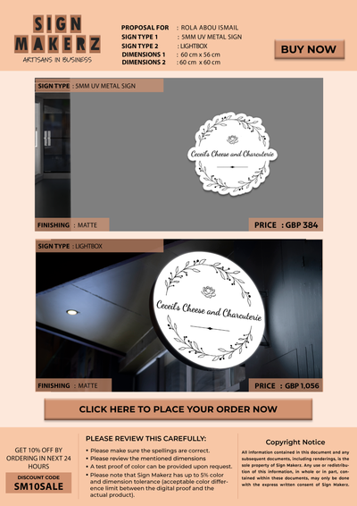 Business signage for Rola Abou Ismail
