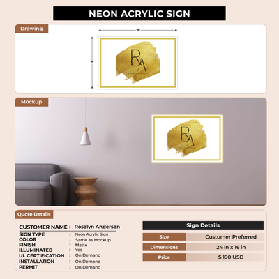 Business signage for Rosalyn Anderson