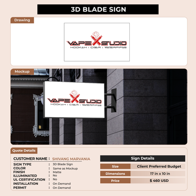 Custom Signs For SHIVANG MARVANIA