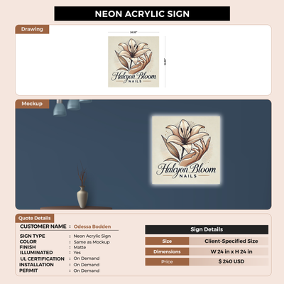 Business signage for Odessa Bodden