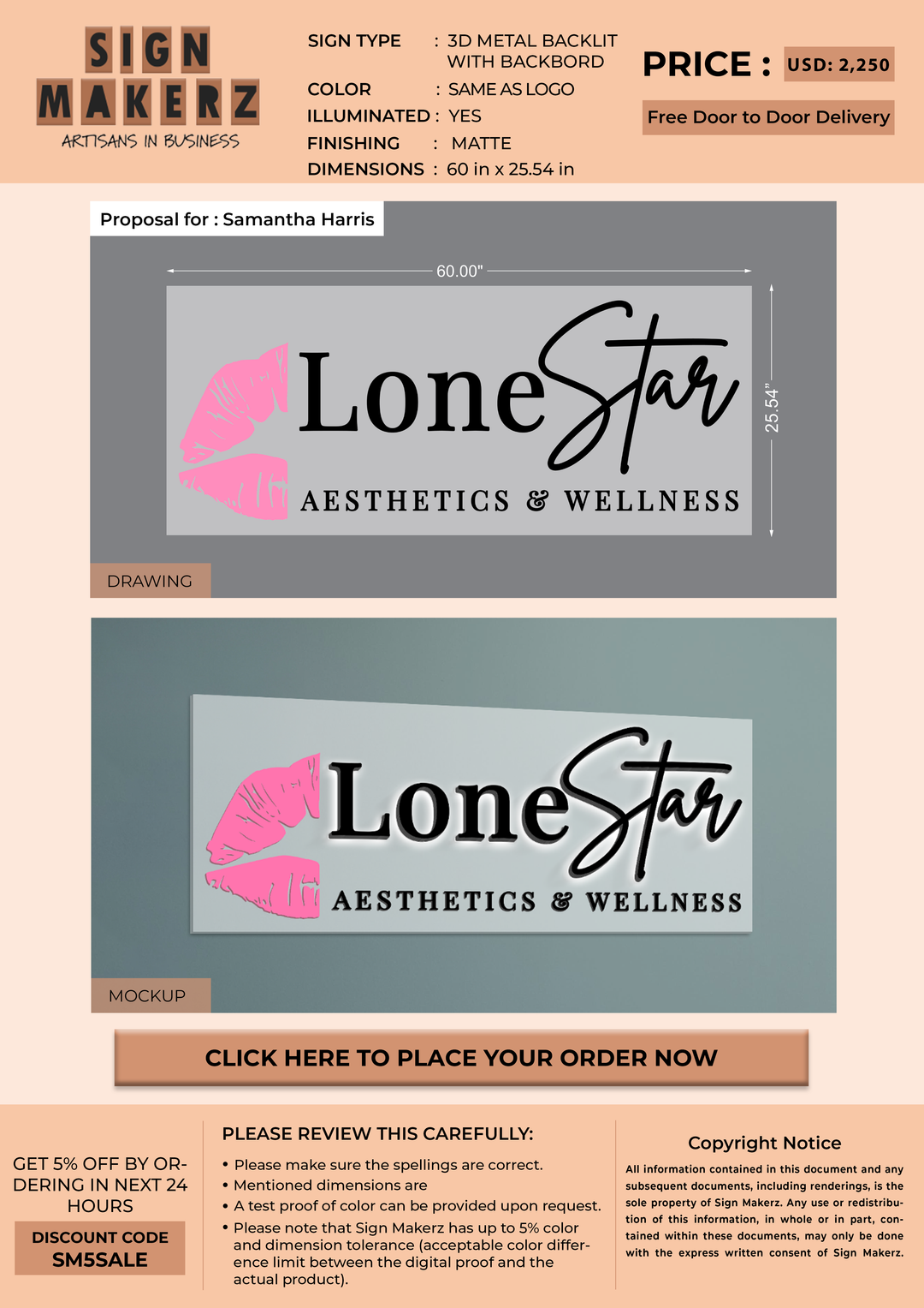 Business Signs for Samantha Harris