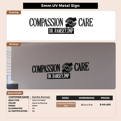 Custom Signs for Sandra Ramsey