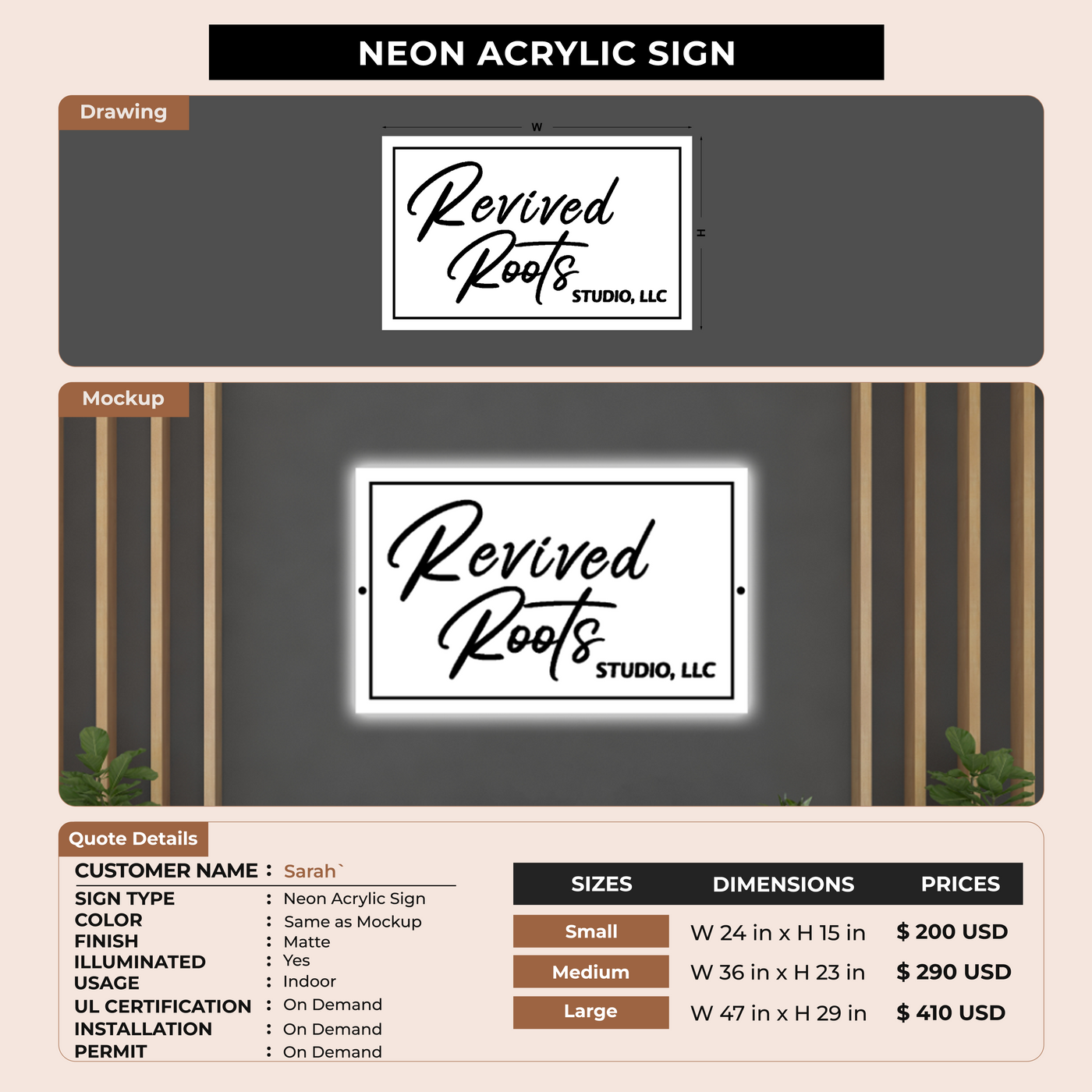 Custom Sign For Sarah