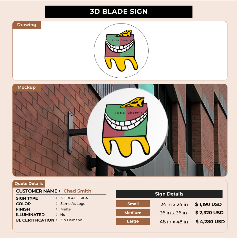3D Blade Sign for Chad Smith