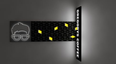 3D metal backlit with backboard, front lit channel letters with backboard for Gregory Zamfotis