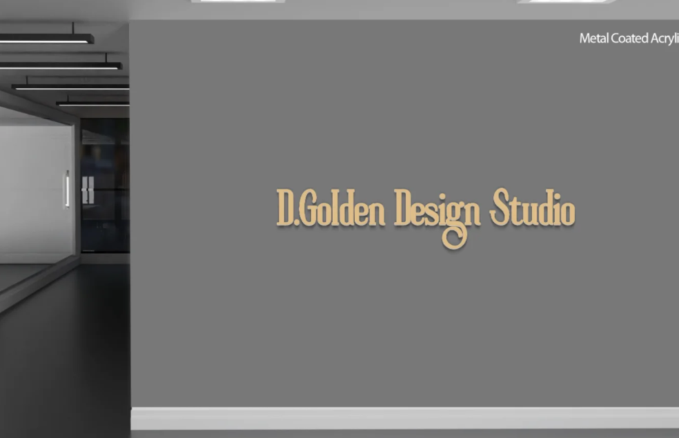 Custom Metal Coated Acrylic Sign for Deshara - Hypecrafter