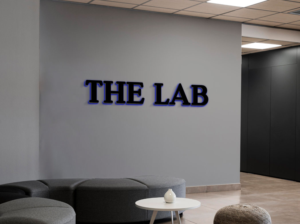 3D Metal Backlit sign for Laura