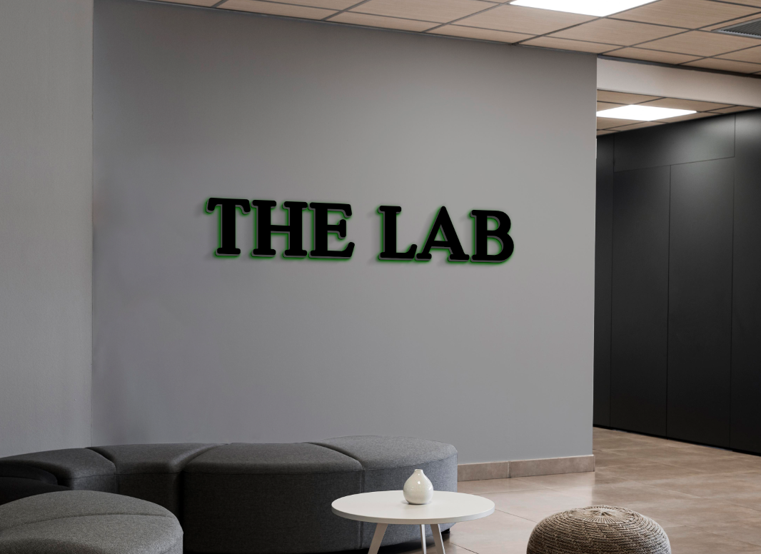 3D Metal Backlit sign for Laura