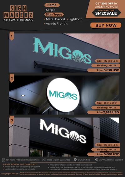 Business Signs for Sergio