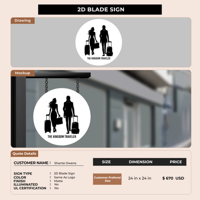 business signage for Shante Owens