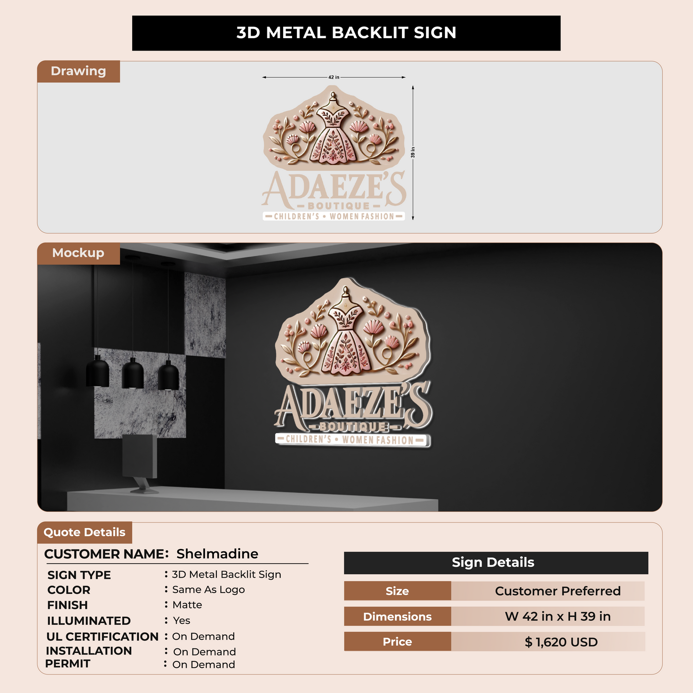 Business Signage for Shelmadine