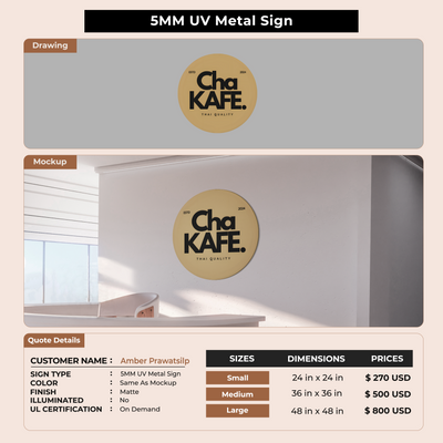 Custom Signs For Amber Prawatsilp