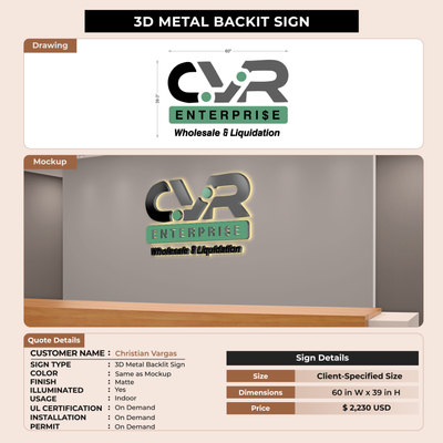 Custom Signs For Christian Vargas