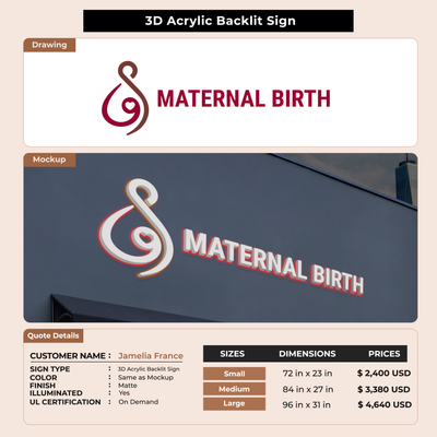 Custom Signs for Jamelia France