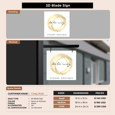 Custom Signs For Cindy RUIZ
