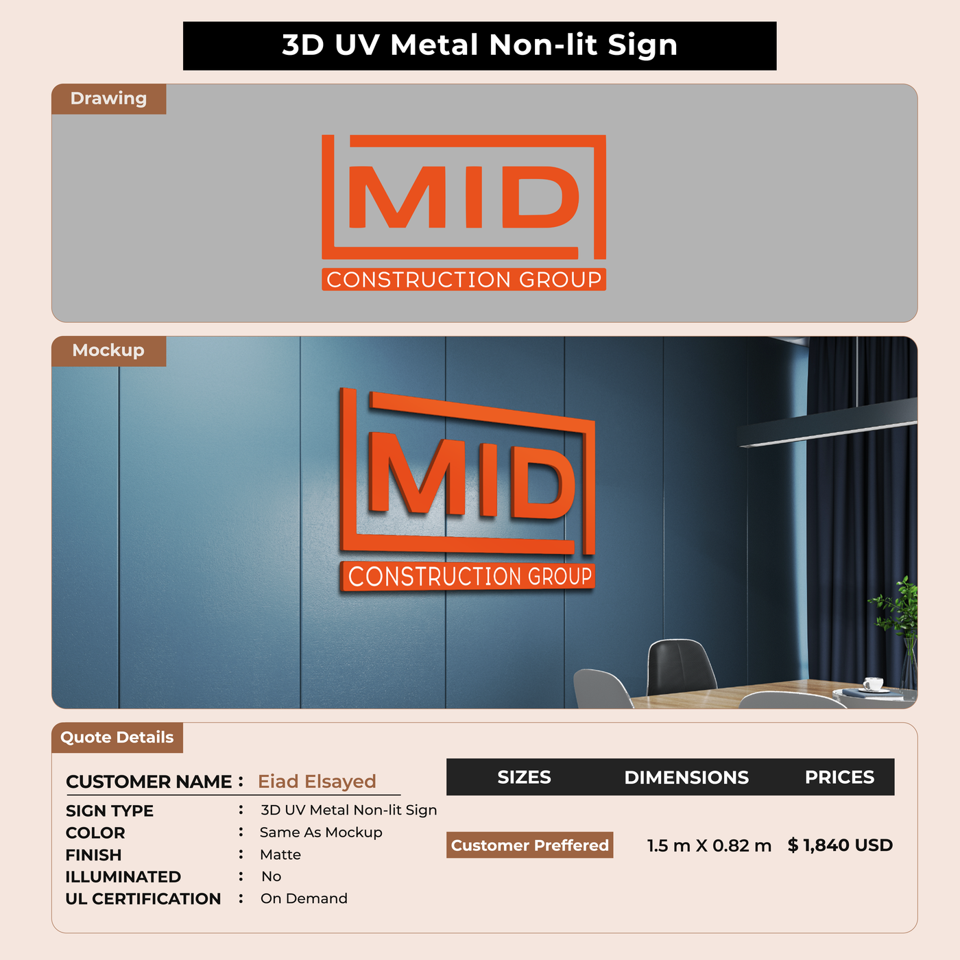 Custom Signs For Eiad Elsayed