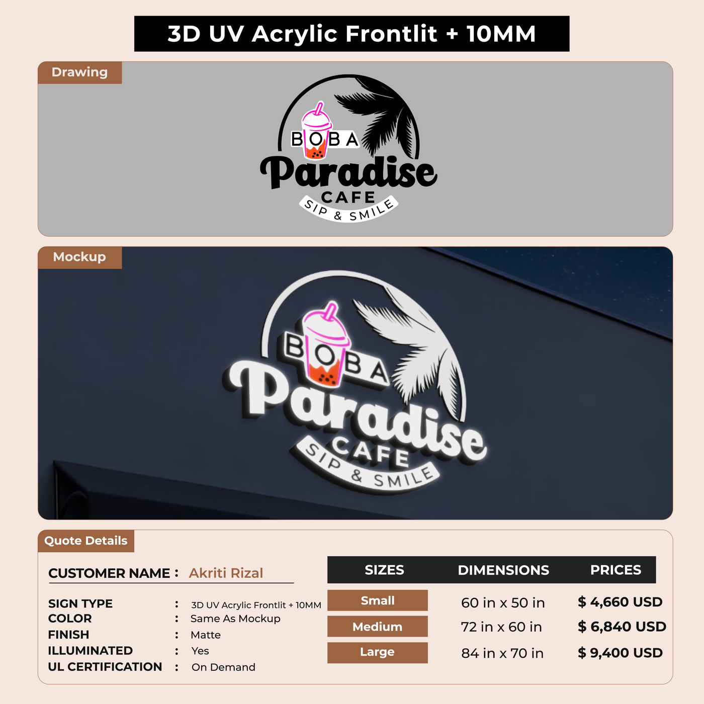 Custom Signs For Akriti Rizal