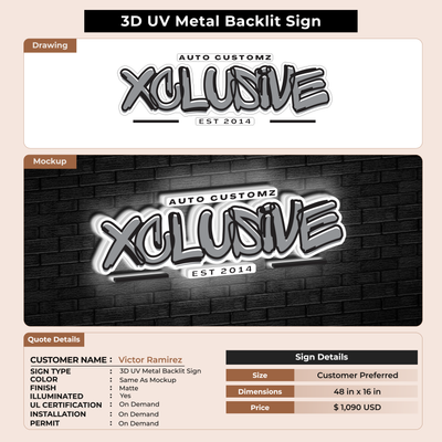 Custom Signs For Victor Ramirez