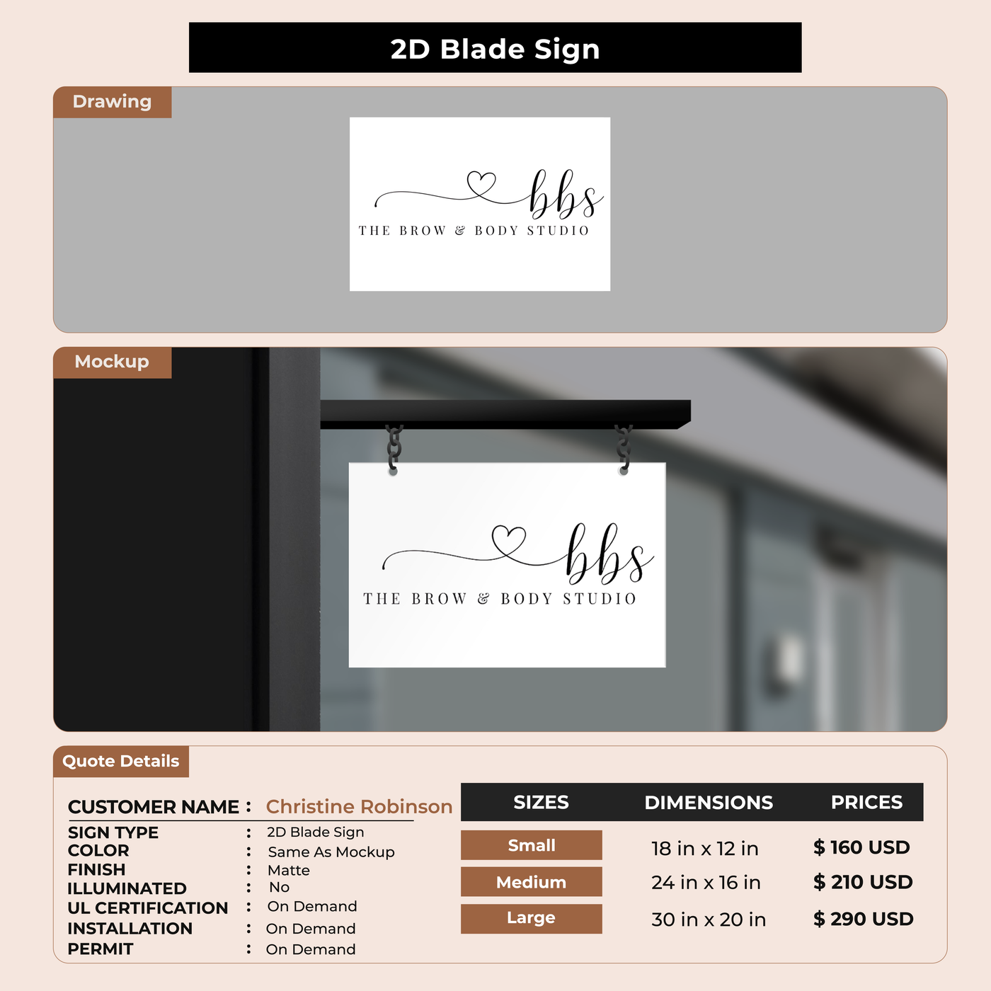 Custom Signs for Christine Robinson