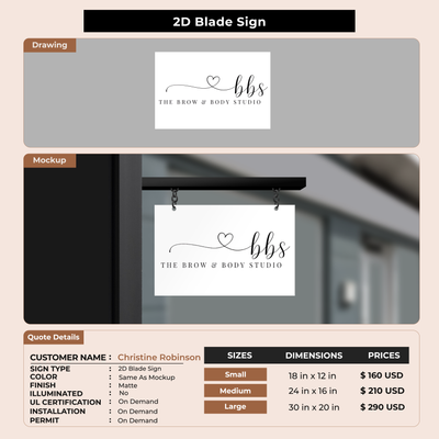 Custom Signs for Christine Robinson
